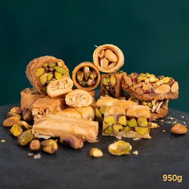 Gemischte Baklava Auswahl mit verschiedenen Sorten, 950 Gramm