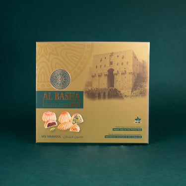 Verpackung von gemischtem Maamoul Gebäck, Vorderseite